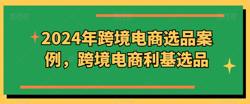 （118）2024年跨境电商选品案例，跨境电商利基选品（更新）-创业网宝藏库