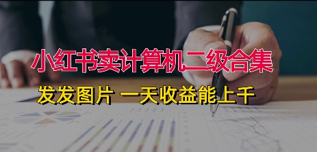 （254）.小红书卖计算机二级合集，发发图片 一天收益能上千-创业网宝藏库