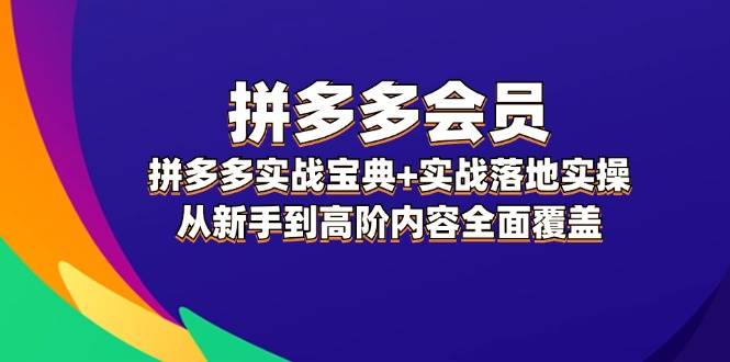 （70）拼多多 会员，拼多多实战宝典+实战落地实操，从新手到高阶内容全面覆盖-创业网宝藏库