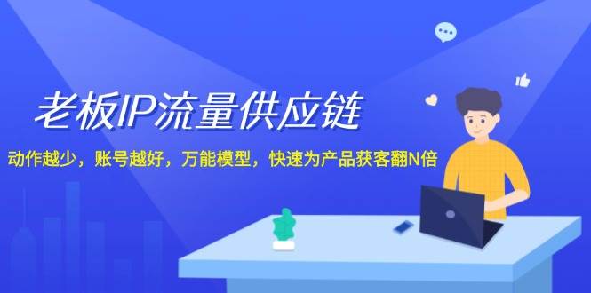 (89)老板 IP流量 供应链，动作越少，账号越好，万能模型，快速为产品获客翻N倍-创业网宝藏库
