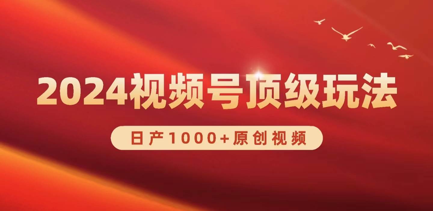 (219)2024视频号新赛道，日产1000+原创视频，轻松实现日入3000+-创业网宝藏库