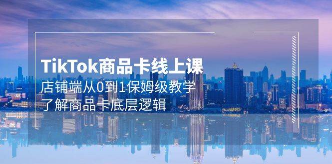（13）Tk商品卡线上课，店铺端从0到1保姆级教学，了解商品卡底层逻辑（20节）-创业网宝藏库