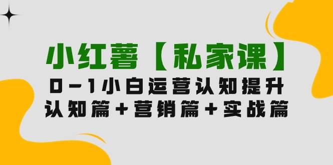 (214)小红薯【私家课】0-1玩赚小红书内容营销，认知篇+营销篇+实战篇（11节课）-创业网宝藏库