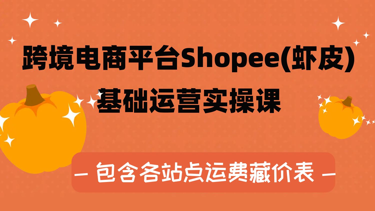 273.跨境电商平台Shopee(虾皮)基础运营实操课【完结】-创业网宝藏库