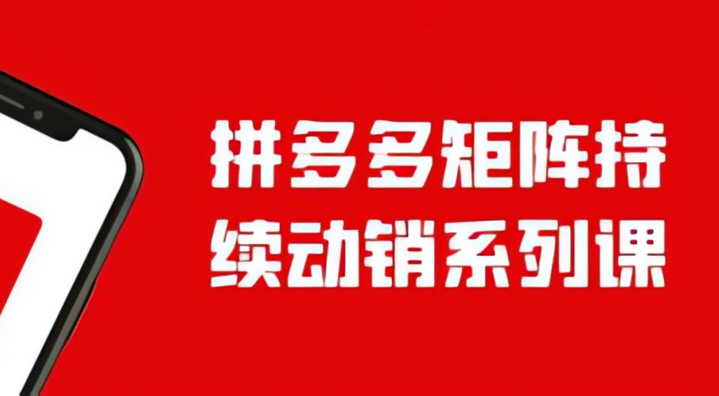 （109.创业项目）”拼多多矩阵营销课：业绩增长的秘诀”-创业网宝藏库