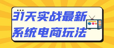 （148.赚钱项目）31天实战最新系统电商玩法-创业网宝藏库