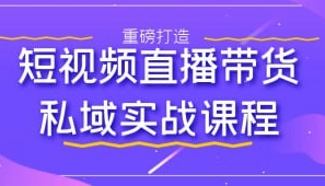 （438.网创教程）短视频直播带货私域实战课程-创业网宝藏库