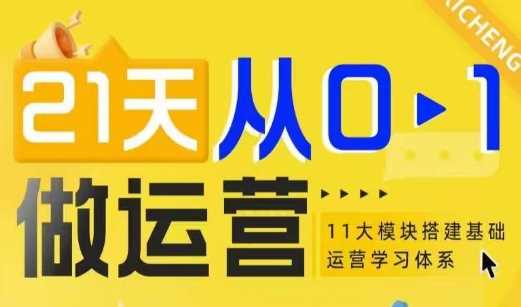 （691.网创教程）21天从0-1做运营，11大维度搭建基础运营学习体系-创业网宝藏库