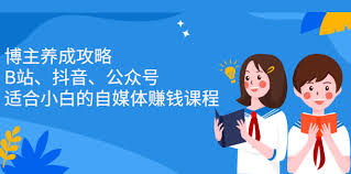 （762.网创教程）博主养成攻略（B站、抖音、公众号），适合小白的自媒体赚钱课程-创业网宝藏库