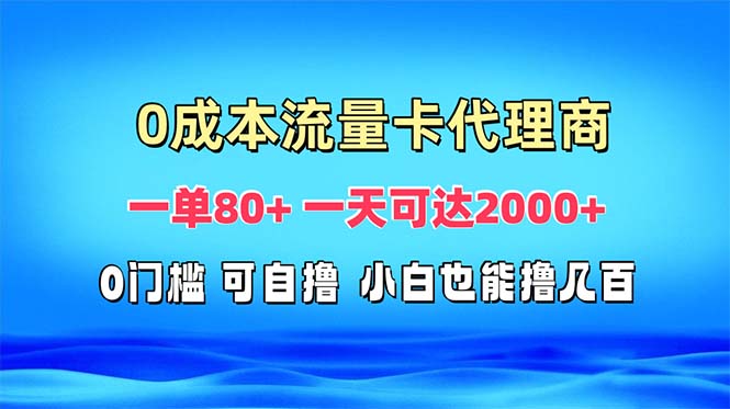 423.免费流量卡代理一单80+ 一天可达2000+-创业网宝藏库