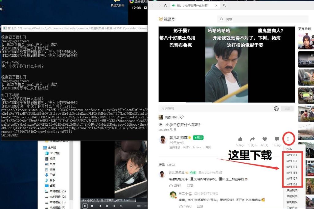 PC 电脑端微信视频号下载器 v250112 PC 电脑端微信视频号下载器 v250112