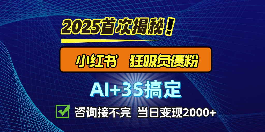 （1118.网创教程）引流天花板：最新小红书狂吸负债粉思路，咨询接不断，日入2000+-创业网宝藏库